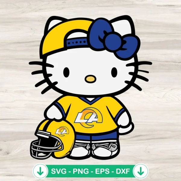 Los Angeles Rams Hello Kitty SVG file for Cricut cutting machine
