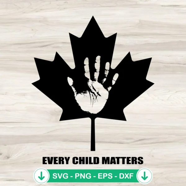Maple Leaves Every Child Matters SVG file for cutting machines