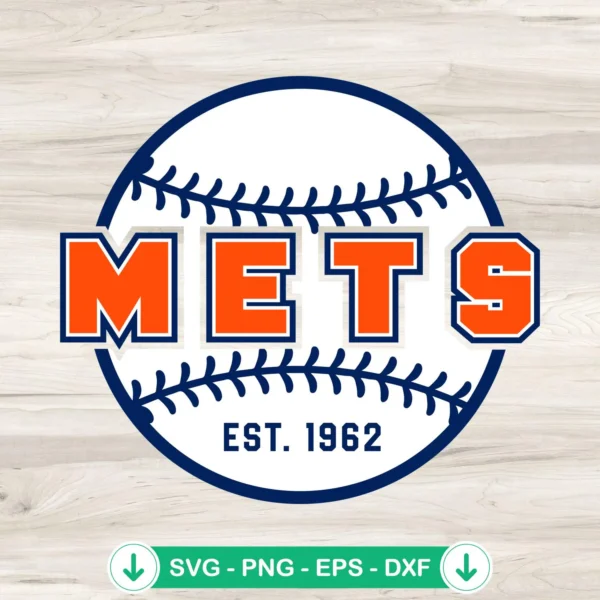 Mets SVG file for baseball, cricut svg cutting file
