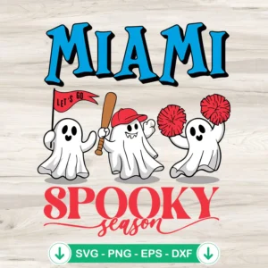 Miami Marlins Spooky Season SVG file for Cricut cutting