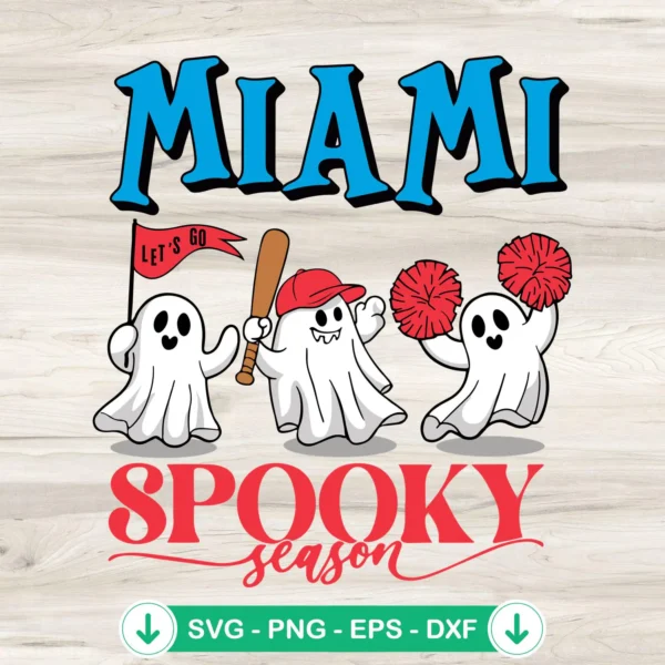 Miami Marlins Spooky Season SVG file for Cricut cutting