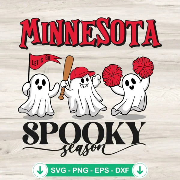 Minnesota Twins Ghost Halloween SVG file for Cricut, cutting file