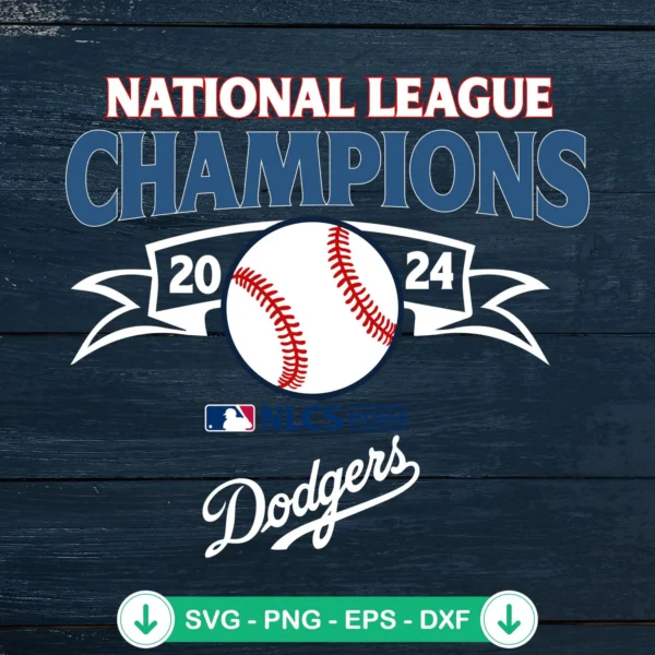 Dodgers SVG file for National League Champions 2024