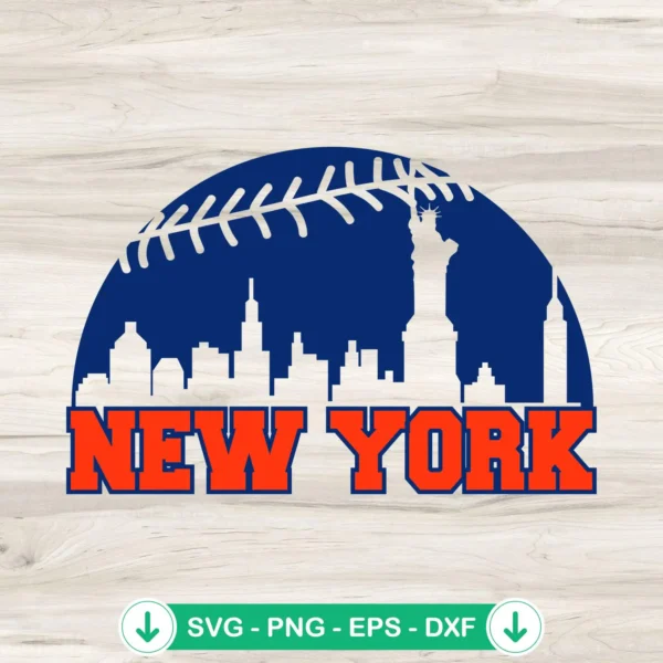 New York City Baseball SVG file for Cricut cutting machine