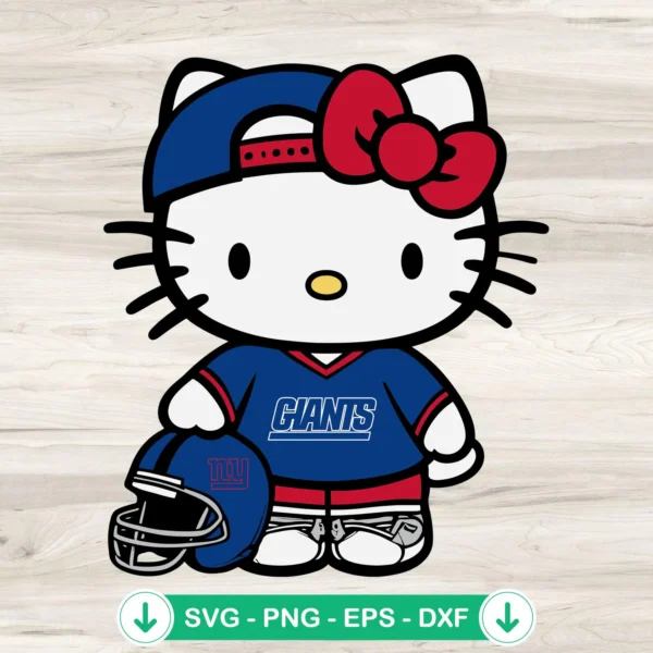 New York Giants Hello Kitty SVG file for Cricut cutting