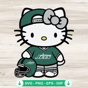 New York Jets Hello Kitty svg file for cutting machine