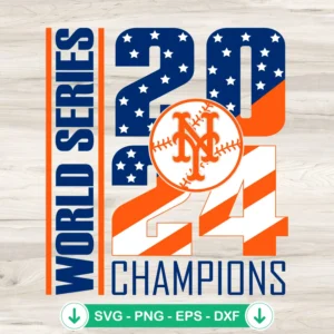 New York Mets 2024 World Series Champions SVG file for cutting machines