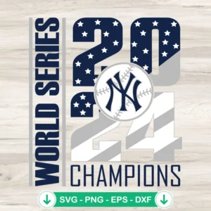 New York Yankees 2024 World Series Champions SVG file for Cricut