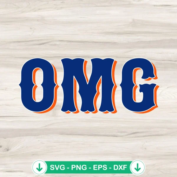 OMG Mets SVG file for cricut cutting - baseball design