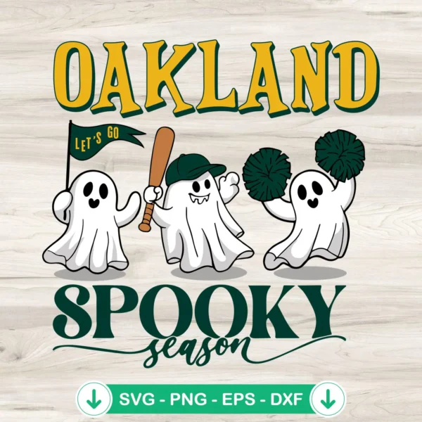 Oakland Athletics Baseball Halloween SVG file for Cricut