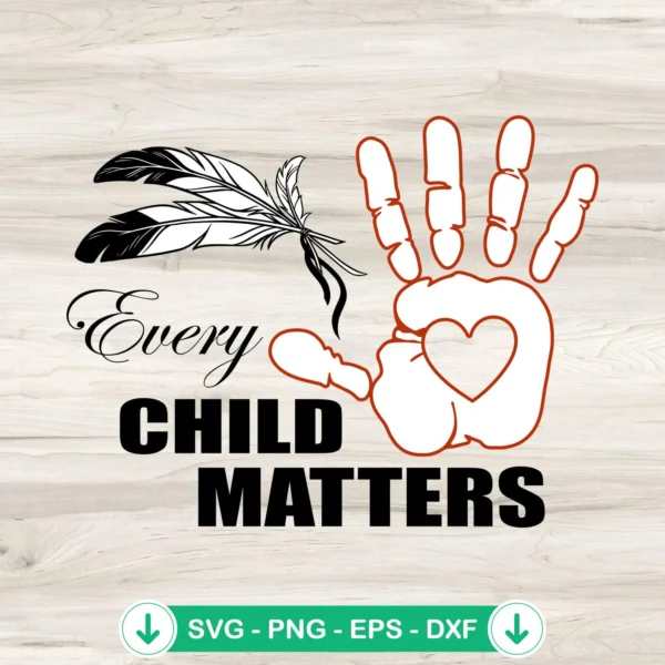 Orange Day Hand With Heart SVG file for Cricut cutting machine