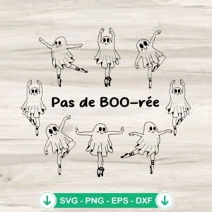 Pas De Boo-rée SVG file for Halloween - Cricut SVG cut file