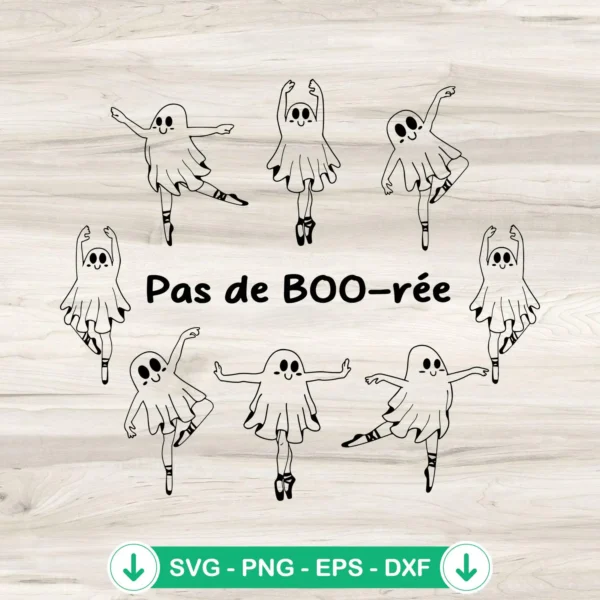Pas De Boo-rée SVG file for Halloween - Cricut SVG cut file