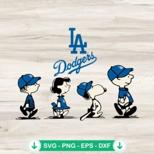 Peanuts Snoopy Los Angeles Dodgers svg file cutting file