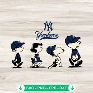 Peanuts Snoopy New York Yankees SVG file for cutting machines