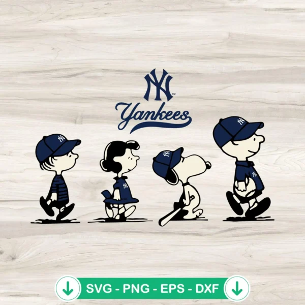 Peanuts Snoopy New York Yankees SVG file for cutting machines