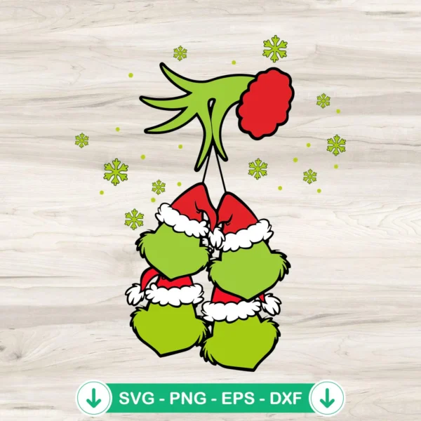 Personalized Grinch Hand Christmas SVG file, cricut svg, cutting file