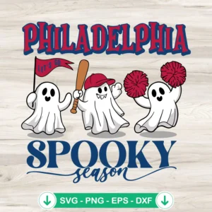 Philadelphia Baseball Spooky Season SVG file for Halloween