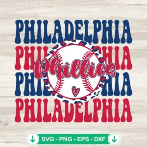 Phillies Baseball Leopard SVG file for cricut svg cutting file