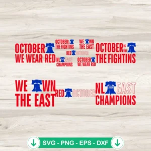 Phillies SVG Bundle including Liberty Bell and NL East Champions cut file
