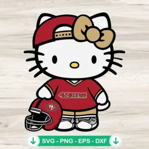 San Francisco 49ers Hello Kitty SVG cut file for Cricut