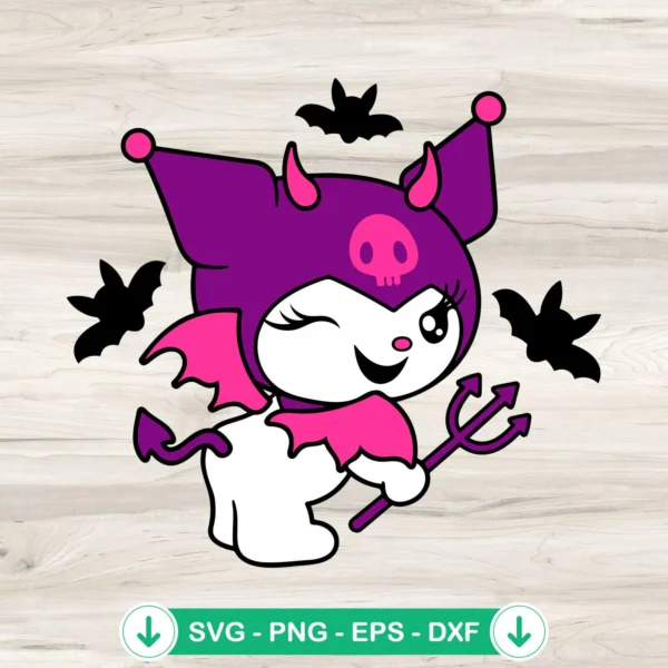 Sanrio Witch Kuromi Halloween SVG file for cutting machine