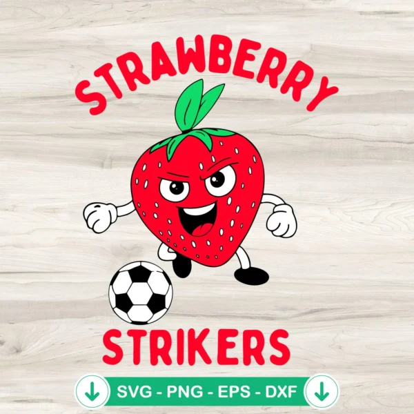Strawberry Strikers Soccer Team SVG file for cricut cutting machine