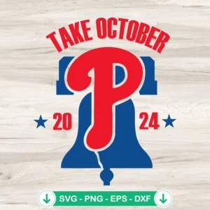 Take October 2024 Philadelphia Phillies SVG file for Cricut