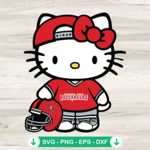 Tampa Bay Buccaneers Hello Kitty SVG file for cutting machine