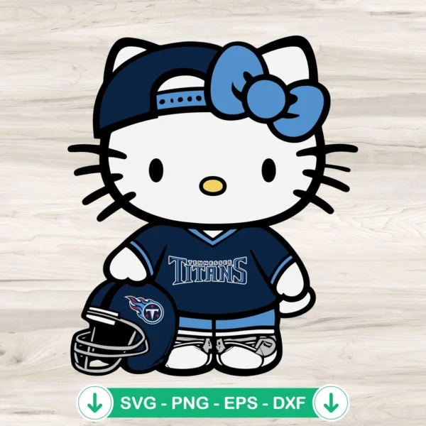 Tennessee Titans Hello Kitty svg file design for cricut