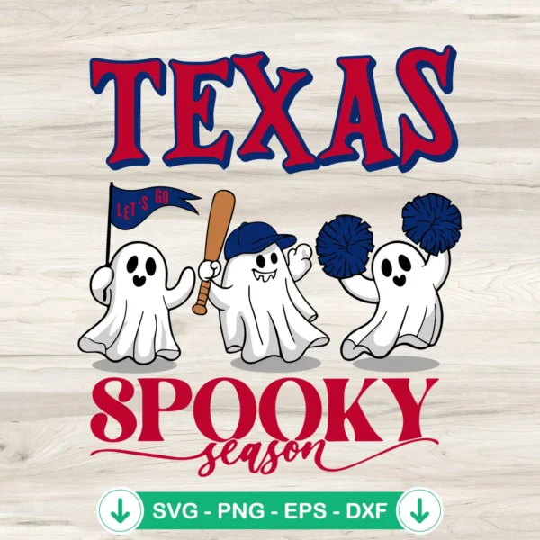 Texas Rangers spooky season SVG file for Cricut cutting machine