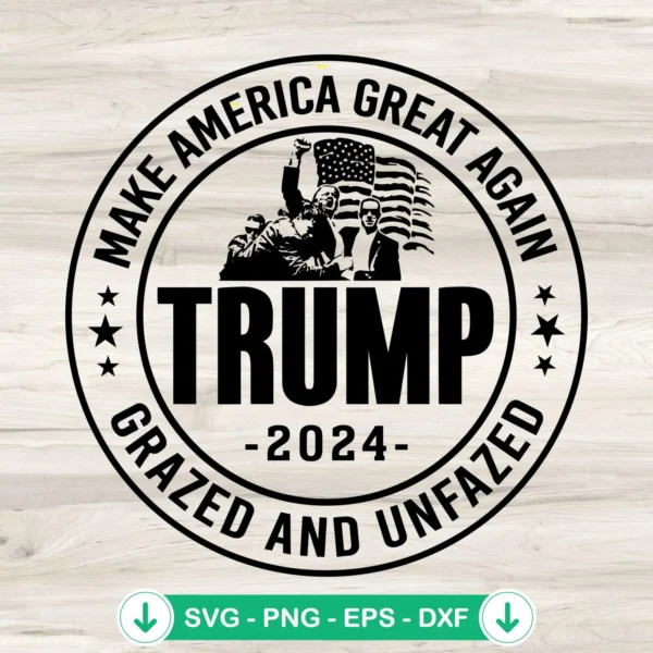 Trump 2024 SVG file for Cricut, Make America Great Again cut file
