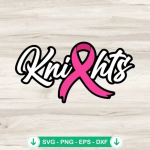 VCS Knights Breast Cancer Awareness svg file for cutting machine