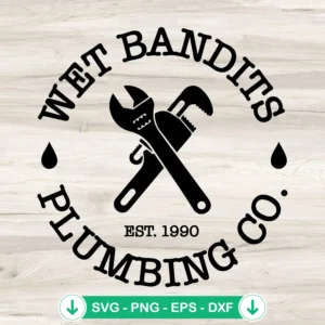 Wet Bandits SVG file for plumbing tool, cricut svg cut file