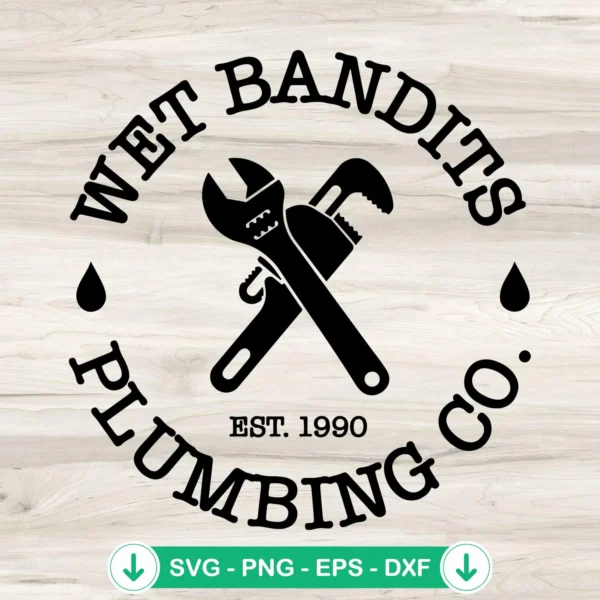 Wet Bandits SVG file for plumbing tool, cricut svg cut file