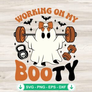Working on My Booty SVG file for gym theme Halloween