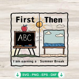 First Teach Then Beach SVG file for Cricut cutting machine
