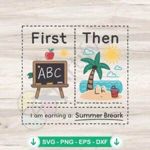 First Teach Then Beach svg file for summer vacation design