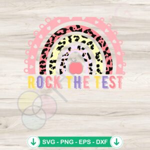 Leopard Rock Rainbow SVG file for cutting machines and crafts
