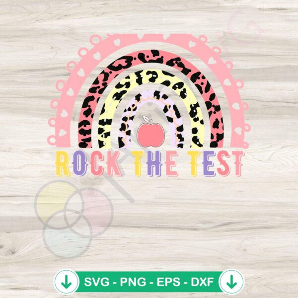 Leopard Rock Rainbow SVG file for cutting machines and crafts