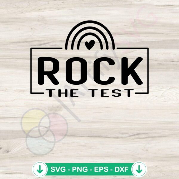Rock The Test SVG file for Cricut cutting machine