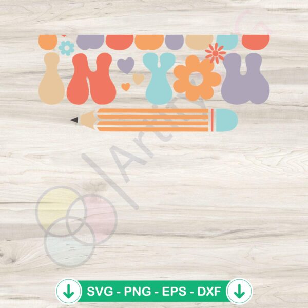 Floral funny teacher SVG file for Cricut cutting machine