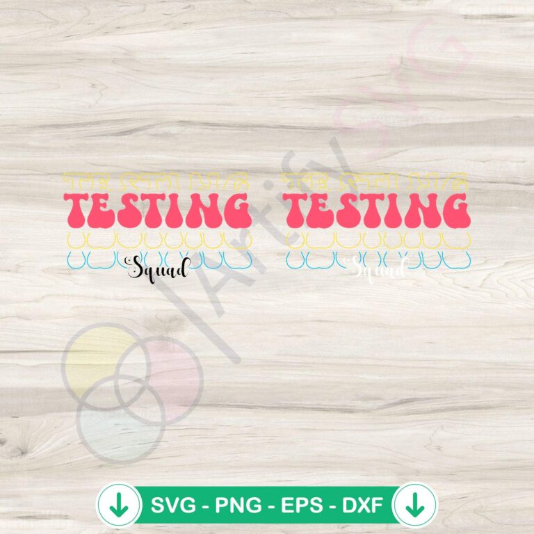 Funny Testing Squad State Exams PNG Instant Download: Humorous Exam Characters for Instant Use 2 Funny Testing Squad svg file for Cricut cutting machine
