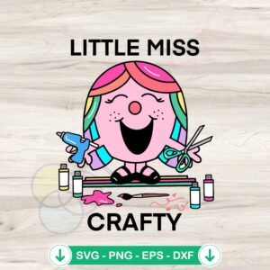 Groovy Little Miss Crafty Teacher SVG file for cricut cutting