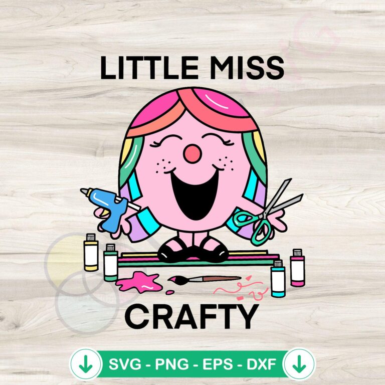 Groovy Little Miss Crafty Teacher SVG file for cricut cutting