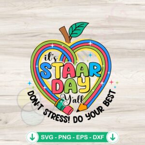 Star Day Test Day Pencil svg file for Cricut cutting machine