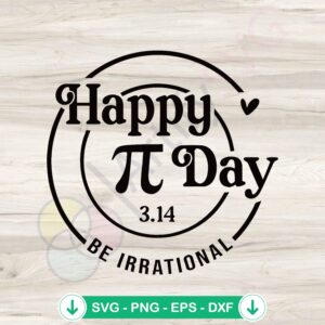 Happy Pi Day SVG file for Cricut - fun geometry cut file