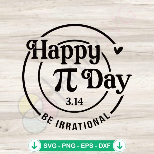 Happy Pi Day SVG file for Cricut - fun geometry cut file