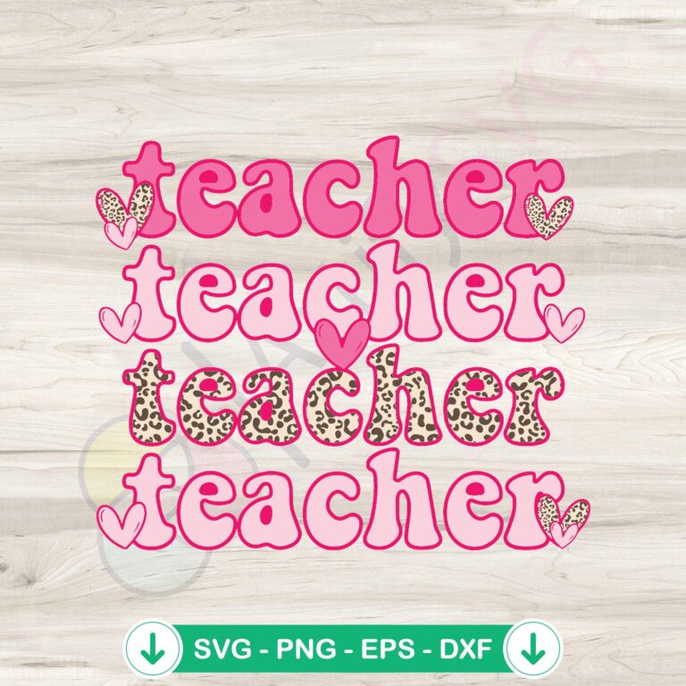 Grooby Teacher Valentine Heart SVG file for Cricut and DIY crafts