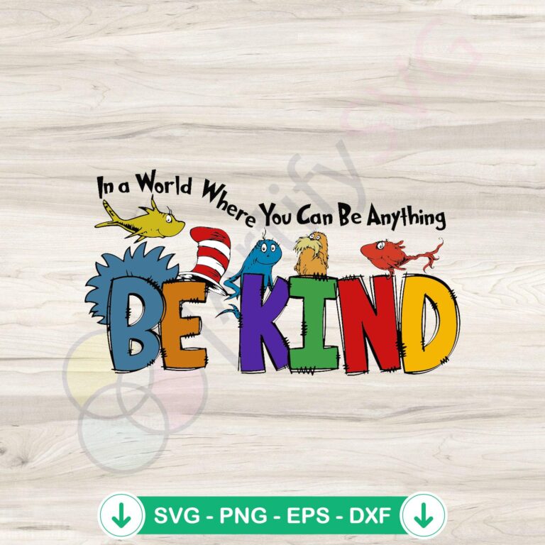 Empowering SVG Clipart: In A World Where You Can Be Anything' 2 Empowering SVG clipart for Cricut, cut file for 'Be Anything'